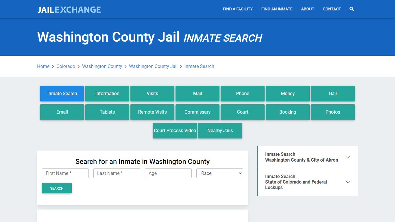 Washington County Jail, CO Inmate Search: Roster & Mugshots